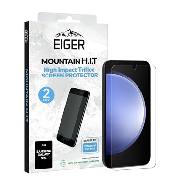 EIGER Samsung Galaxy S24 Display-Folie (2er-Pack) Eiger Mountain H.I.T Clear