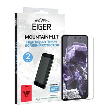 Google Pixel 8a Display-Folie (2er-Pack) Eiger Mountain H.I.T Clear