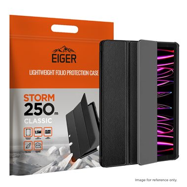 EIGER Apple iPad Pro 12.9 (2018/2020/2021/2022) Folio-Case schwarz Eiger Storm 250m Case Black