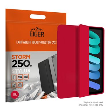 EIGER Apple iPad Mini 2021 Folio-Case mit Stylus-Halterung schwarz Eiger Storm 250m Stylus Case Red