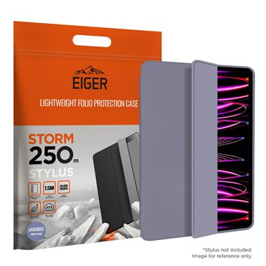 EIGER Apple iPad Pro 11 (18/20/21/22) Folio-Case mit Stylus-Halterung violett Eiger Storm 250m Stylus Case Lavender