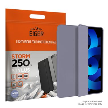 EIGER Apple iPad Air (2022) Folio-Case mit Stylus-Halterung violett Eiger Storm 250m Stylus Case Lavender