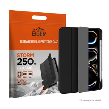 Apple iPad Pro 11 (2024) Folio-Case schwarz Eiger Storm 250m Classic Case Black