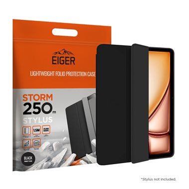 Apple iPad Air 11 (24) Air (20/22) Folio-Case mit Stylus-Halterung schwarz Eiger Storm 250m Stylus Case Black