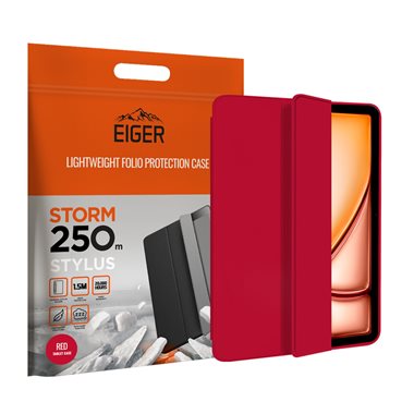 Apple iPad Air 11 (24) Air (20/22) Folio-Case mit Stylus-Halterung rot Eiger Storm 250m Stylus Case Red
