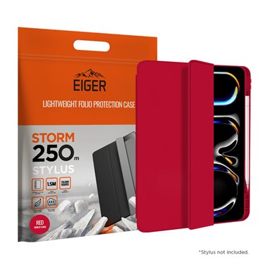 Apple iPad Pro 11 (2024) Folio-Case mit Stylus-Halterung rot Eiger Storm 250m Stylus Case Red